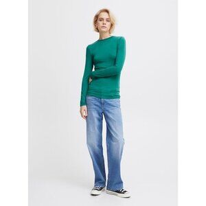 NWT ICHI PHILUCA Emerald Green Basic Longsleeve